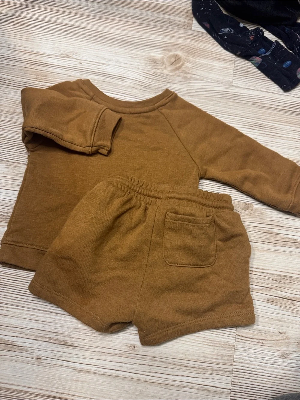 NWOT Old Navy Brown Two-Piece Sweatshirt & Shorts Set